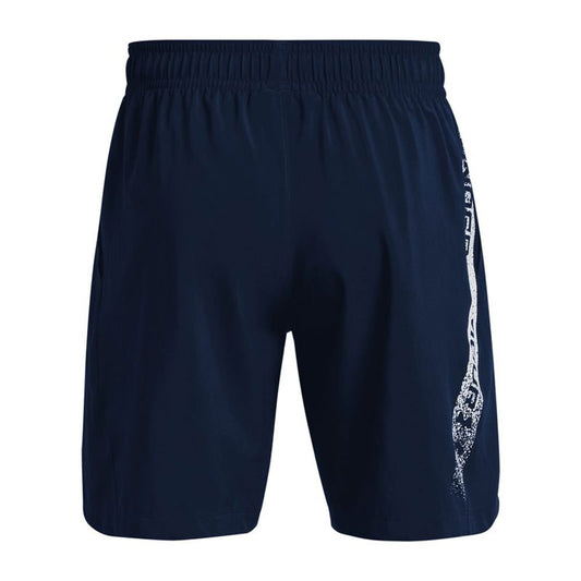 Under Armour Woven Graphic Shorts - Mens - Navy/White