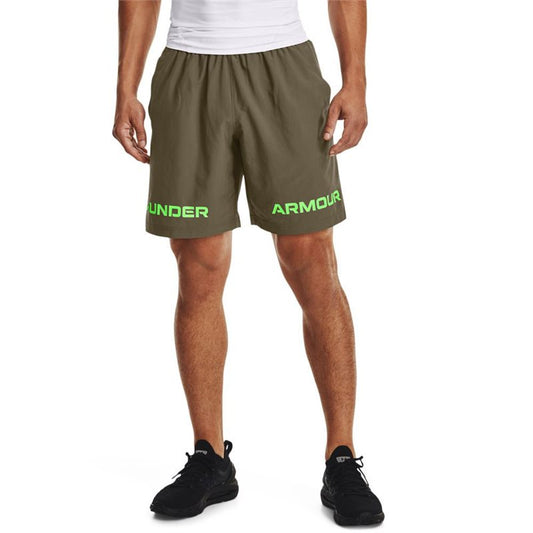 Under Armour Woven Graphic Wordmark Shorts - Mens - Tent/Quirky Lime