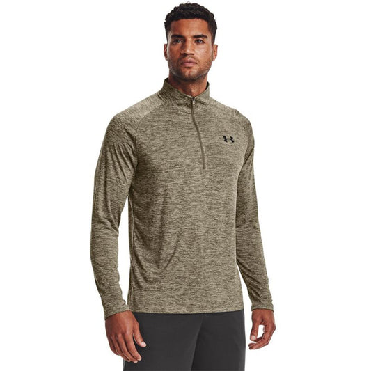 Under Armour Tech 1/2 Zip - Mens - Tent/Black