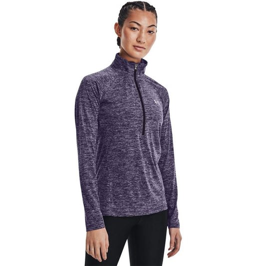 Under Armour Tech Twist 1/2 Zip Training Top - Womens - Purple Switch/Club Purple/Metallic Silver