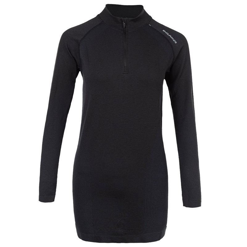 Endurance Halen Seamless Midlayer - Womens - Dark Grey Melange