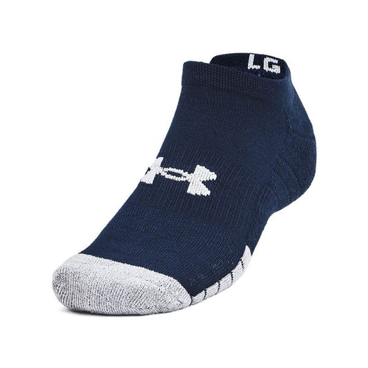 Under Armour Heatgear 3 Pack No Show Socks - Adult - Academy/Halo Grey/Halo Grey