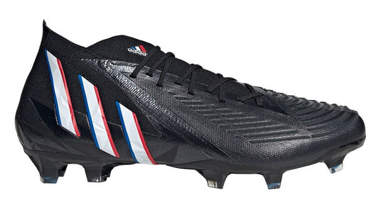 adidas Predator Edge.1 FG Football Boots - Adult - Black/White/Vivid Red