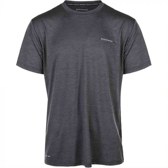 Endurance Mell Melange Short Sleeve Tee - Mens - Black