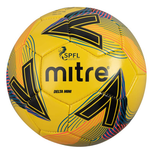 Mitre Delta Mini SPFL Football - Yellow/Black/Blue