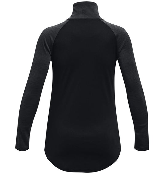 Under Armour Tech Graphic Half Zip - Girls - Black/Electro Pink