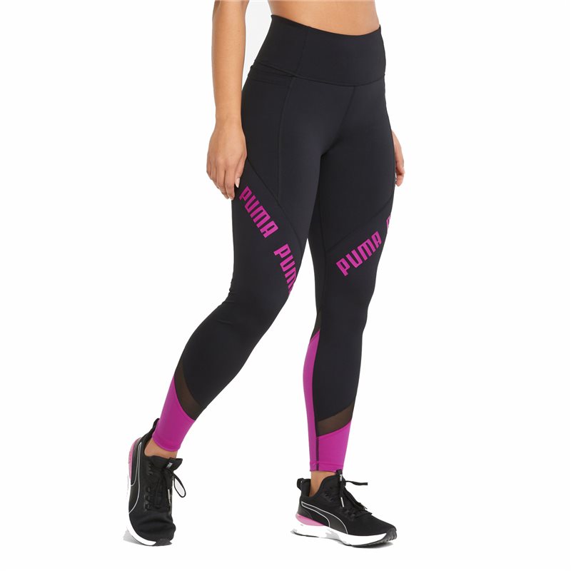 Puma Train Logo Eversculpt High Waist 7/8 Tights - Womens - Black/Deep Orchid