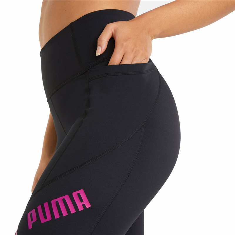 Puma Train Logo Eversculpt High Waist 7/8 Tights - Womens - Black/Deep Orchid