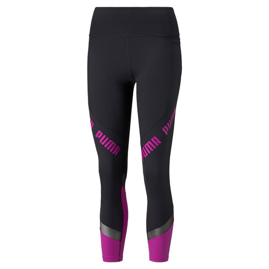 Puma Train Logo Eversculpt High Waist 7/8 Tights - Womens - Black/Deep Orchid