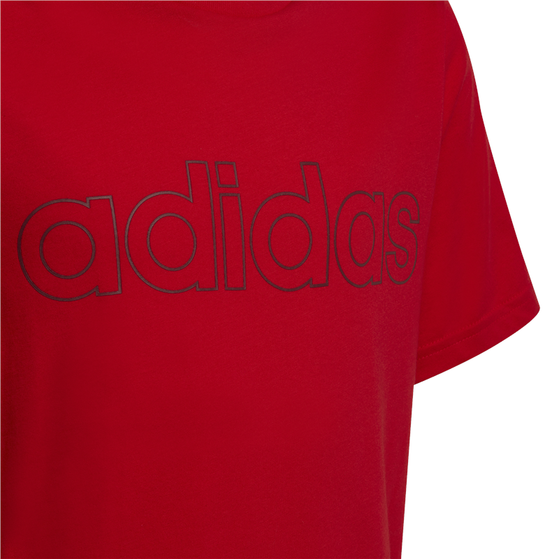 adidas Essentials Logo Tee - Boys - Vivid Red/Shadow Red