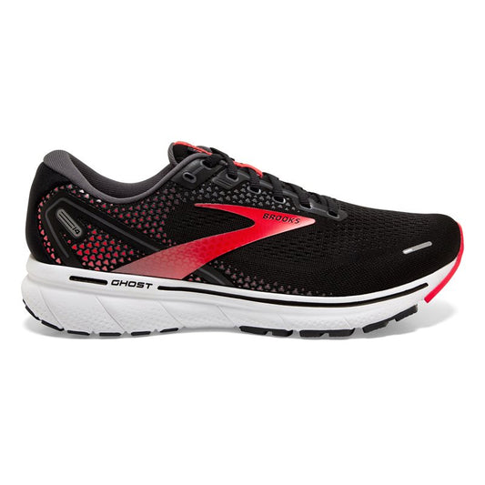 Brooks Ghost 14 Running Shoes - Mens - Black/Red/White