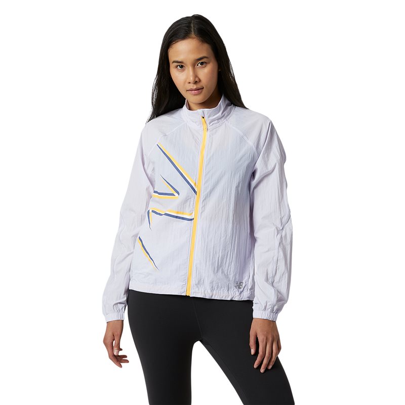 New Balance Printed Impact Run Jacket - Womens - Lilac