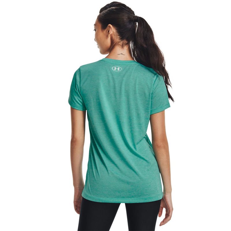 Under Armour Tech Twist V-Neck Training Tee - Womens - Neptune/Sea Mist/Metallic Silver