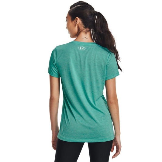 Under Armour Tech Twist V-Neck Training Tee - Womens - Neptune/Sea Mist/Metallic Silver