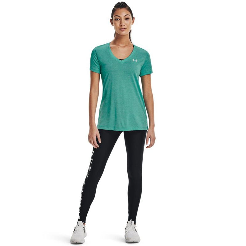 Under Armour Tech Twist V-Neck Training Tee - Womens - Neptune/Sea Mist/Metallic Silver