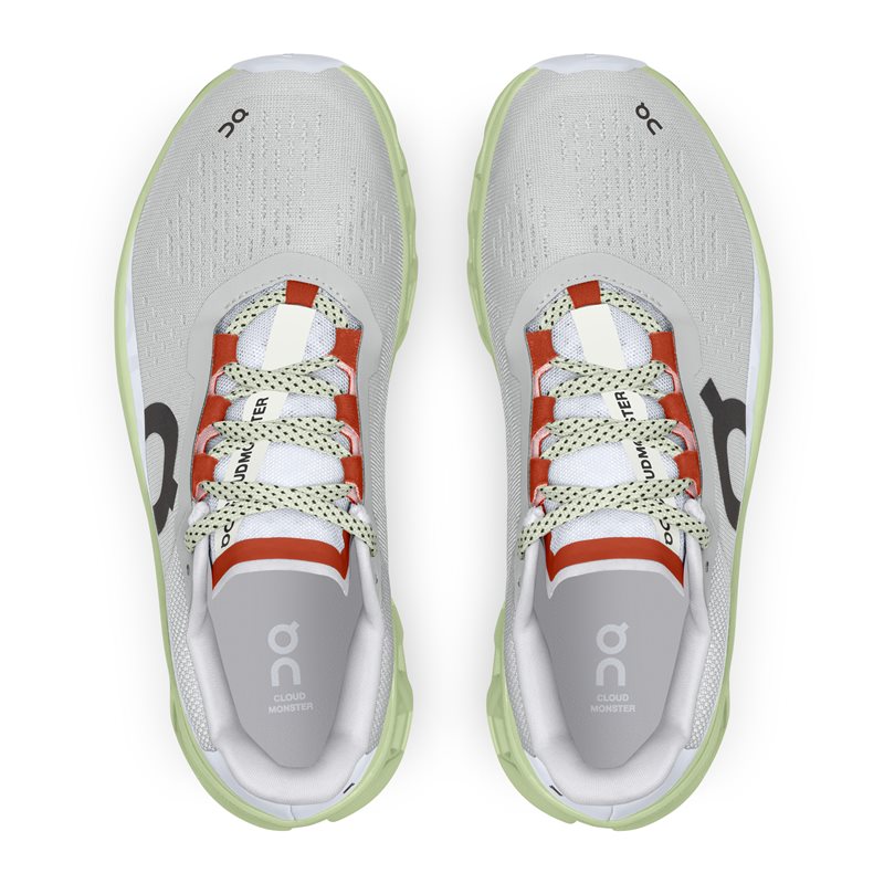 On Cloudmonster Running Shoes - Womens - Glacier/Meadow