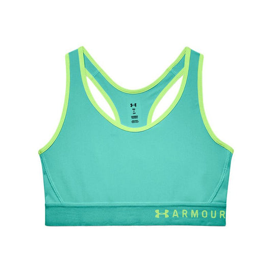 Under Armour Armour Mid Keyhole Sports Bra - Womens - Neptune/Quirky Lime