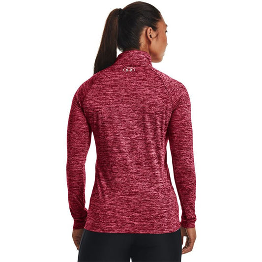 Under Armour Tech Twist 1/2 Zip Training Top - Womens - Black Rose/Pink Sands/Metallic Silver