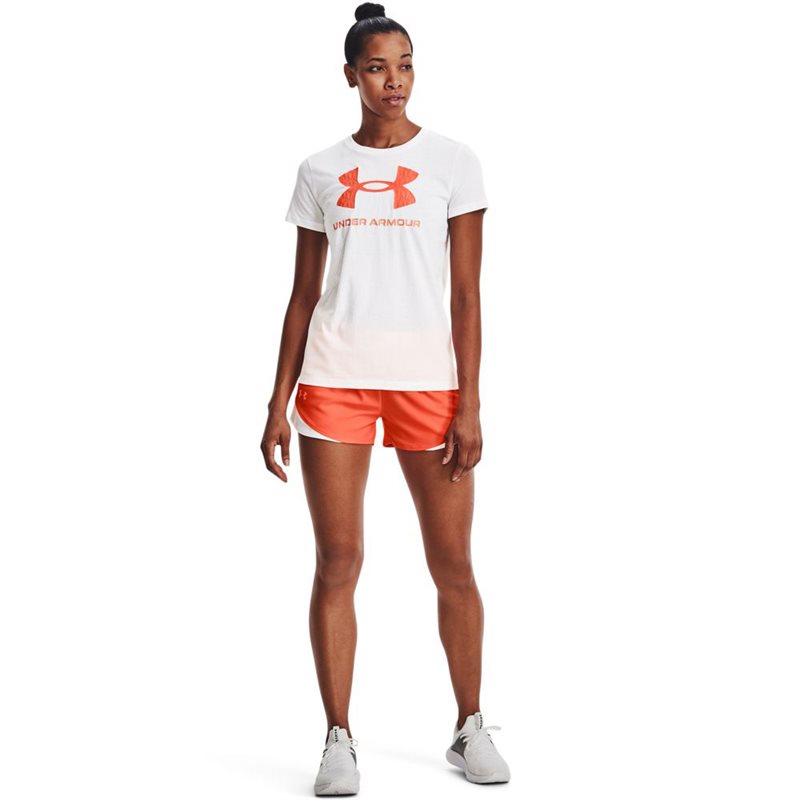 Under Armour Play Up 3.0 Training Shorts - Womens - Elecrtic Tangerine/White/White