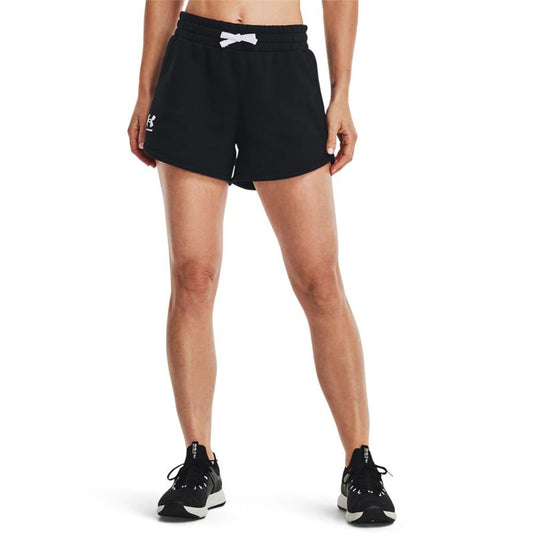 Under Armour Rival Fleece Shorts - Womens - Black/White