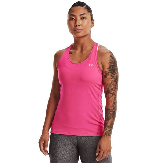 Under Armour HeatGear Armour Racer Training Tank Top - Womens - Electro Pink/Knock Out/Metallic Silver