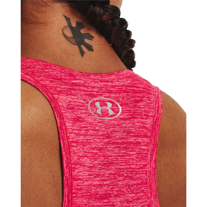 Under Armour Tech Twist Training Tank Top - Womens - Penta Pink/Knock Out/Metallic Silver