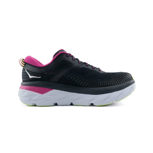 Hoka One One Bondi 7 Running Shoes - Womens - Blue Graphite/Festival Fuchsia