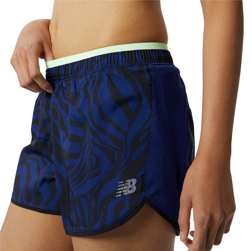 New Balance Printed Fast Flight Split Shorts - Womens - Purple