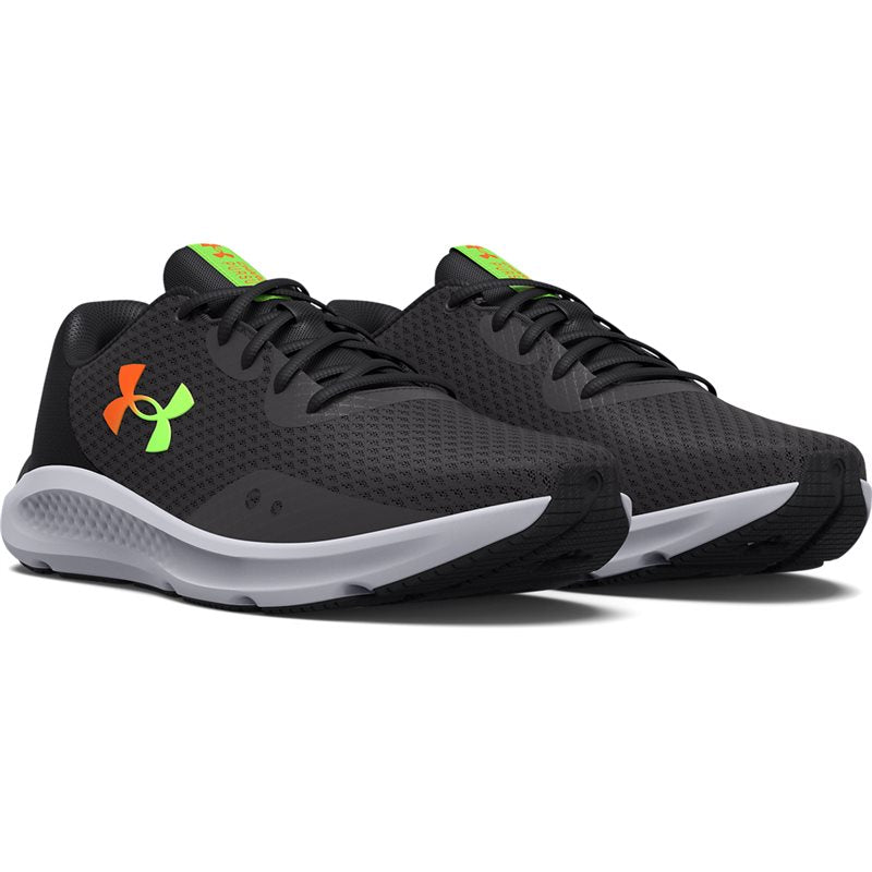 Under Armour Charged Pursuit 3 Running Shoes - Mens - Jet Grey/Black/Blaze Orange
