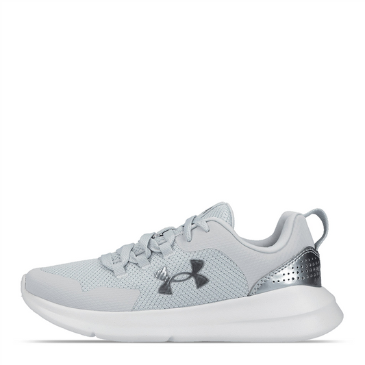 Under Armour Essential Sportstyle Trainers - Womens - Halo Grey/White/Iridescent