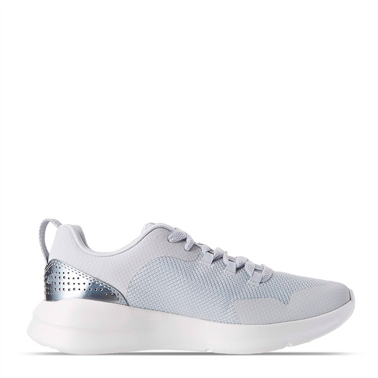 Under Armour Essential Sportstyle Trainers - Womens - Halo Grey/White/Iridescent