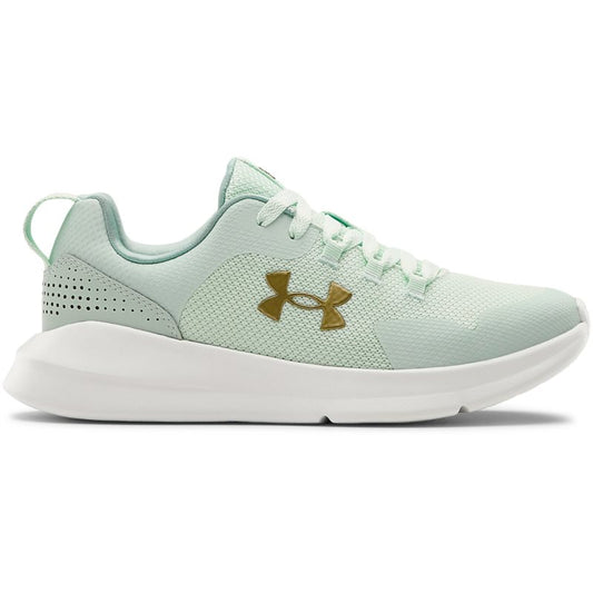 Under Armour Essential Sportstyle Trainers - Womens - Seaglass Blue/Onyx White/Metallic Gold Luster