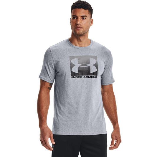 Under Armour Boxed Sportstyle Short Sleeve Tee - Mens - Steel Light Heather/Graphite/Black