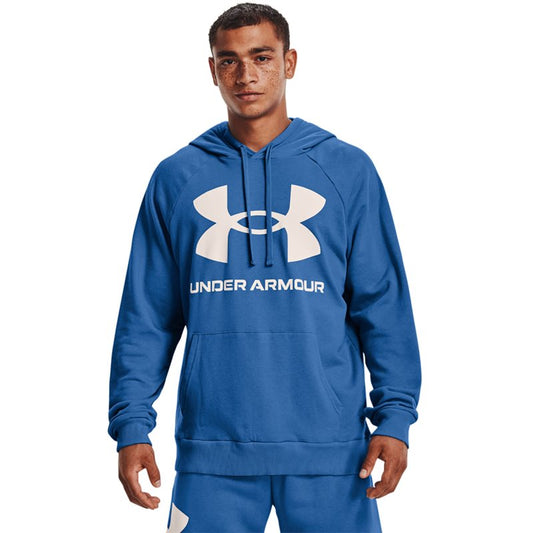 Under Armour Rival Fleece Big Logo Hoodie - Mens - Victory Blue/Onyx White