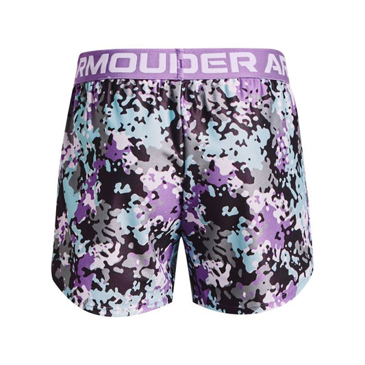 Under Armour Play Up Printed Shorts - Girls - Vivid Lilac/Jet Grey/White