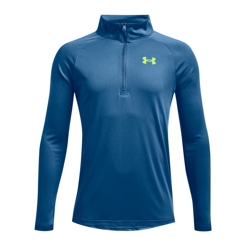 Under Armour Tech 2.0 1/2 Zip Top - Boys - Cruise Blue/High-Vis Yellow