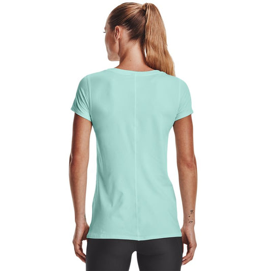 Under Armour Heatgear Armour Short Sleeve Tee - Womens - Sea Mist/Metallic Silver