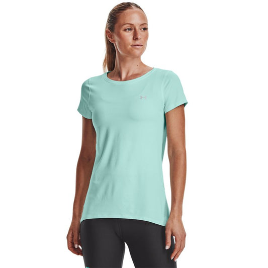 Under Armour Heatgear Armour Short Sleeve Tee - Womens - Sea Mist/Metallic Silver