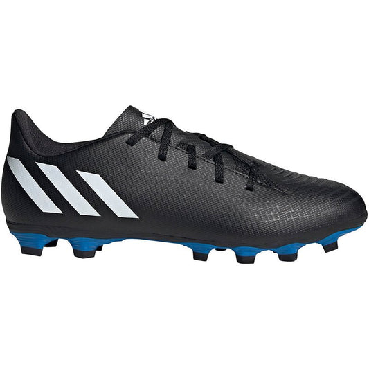 adidas Predator Edge.4 FxG Football Boots - Adult - Black/White/Vivid Red