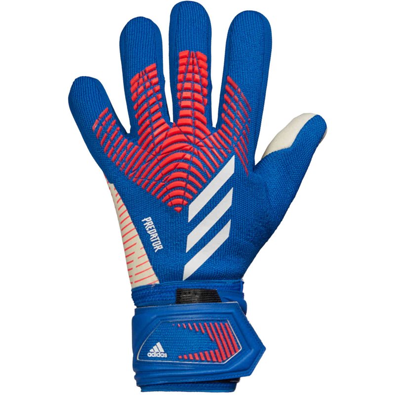 adidas Predator League Gloves - Adult - Hi Rise Blue/Turbo/White