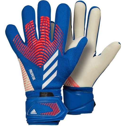 adidas Predator League Gloves - Adult - Hi Rise Blue/Turbo/White