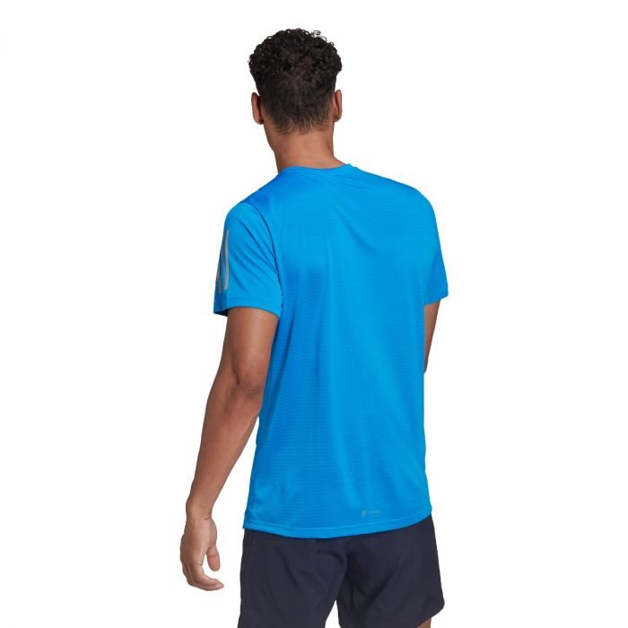 adidas Own The Run Tee - Mens - Blue/Reflective Silver