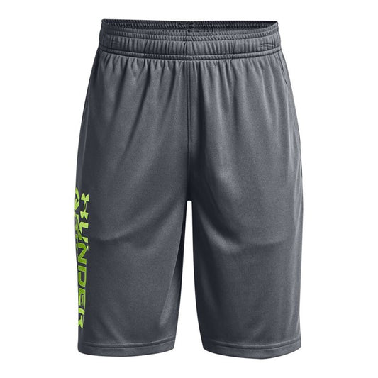 Under Armour Prototype 2.0 Wordmark Shorts - Boys - Pitch Grey/Quirky Lime