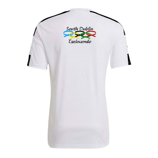 adidas Club South Dublin Taekwondo Squadra 21 Short Sleeve Training Tee - Youth - White/Black