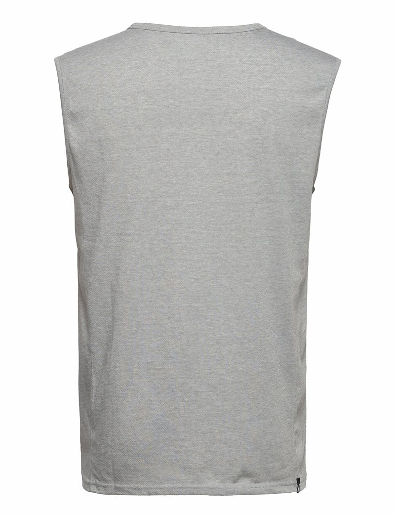 Virtus Launcher Melange Sleeveless Tee - Mens - Light Grey Melange