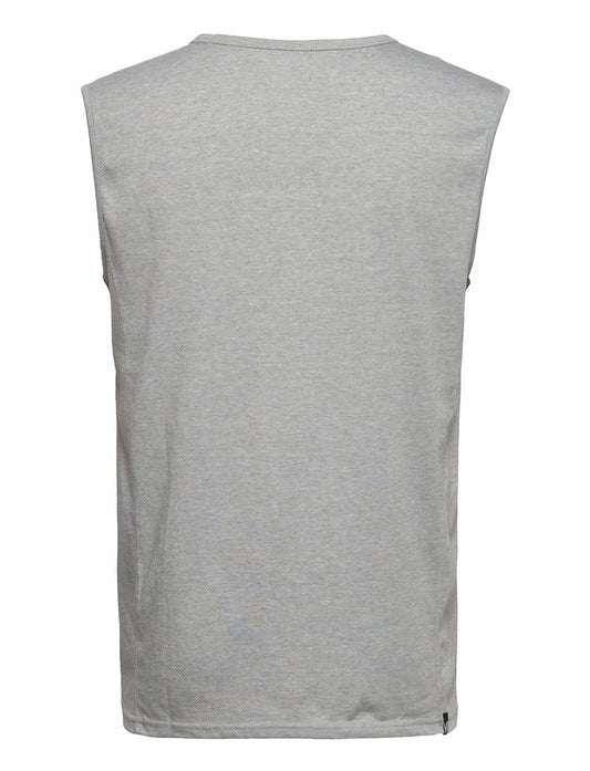 Virtus Launcher Melange Sleeveless Tee - Mens - Light Grey Melange