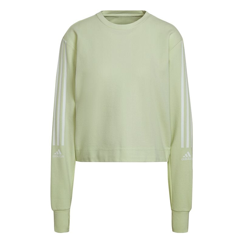 adidas TC Crew Sweat Top - Womens - Almost Lime