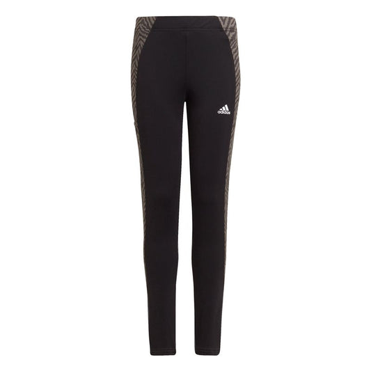 adidas Designed 2 Move Seasonal Leggings - Girls - Black/Grey/Black