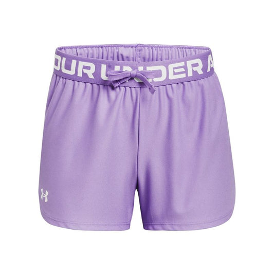 Under Armour Play Up Shorts - Girls - Vivid Lilac/White