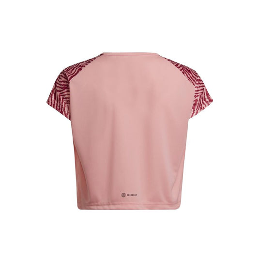 adidas Dare 2 Move Seasonal Tee - Girls - Glory Pink/Legacy Burgundy